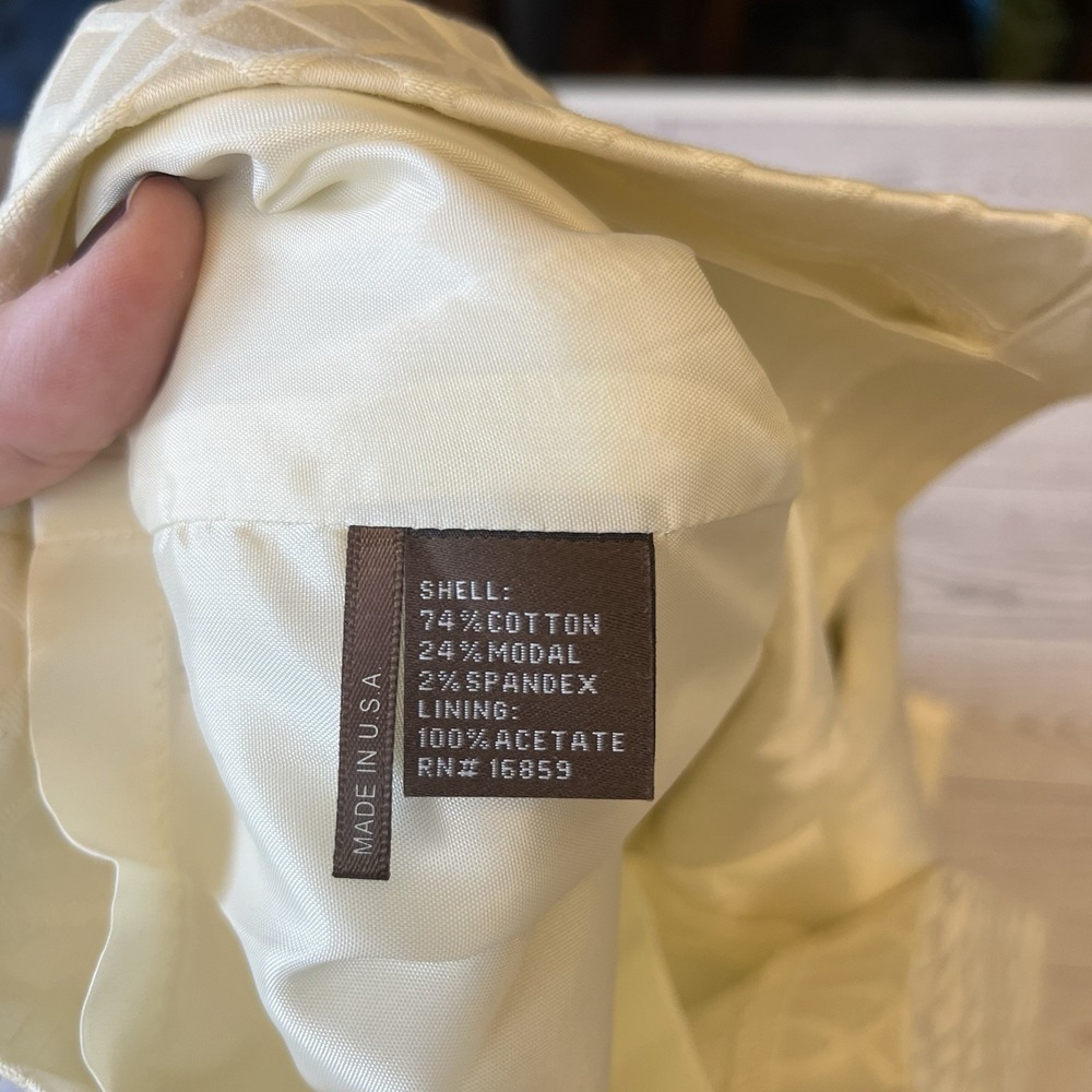 J McLaughlin Jacquard Pencil Skirt Cream 2 - Picture 6 of 7